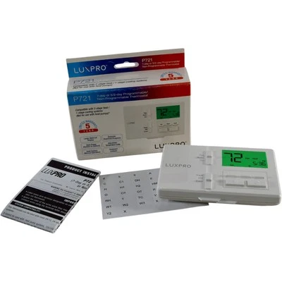 NEW LUXPRO P721 7 Day Programmable/Non Programmable Thermostat