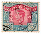 (I.B) South Africa Revenue : Duty Stamp 5/- (language error)