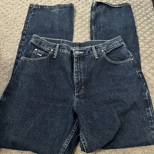VTG 90s Western Wrangler 20X Jeans Women Sz 13/14 X 34 Blue Straight Leg Cowgirl - Picture 1 of 7