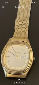 Men Vintage Bulova Swiss Oval Gold Tone Champagne Dial Analog Watch E6 Non Testd - Picture 1 of 5