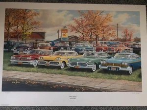 past gas by ken Zylla 18” By 30” Signed And Numbered!! Orphan Cars Old Car Art - Picture 1 of 1