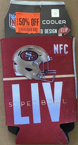 SAN FRANCISCO 49ERS NFC CHAMPS SUPER BOWL LIV CAN / BOTTLE COOLER HOLDER COOZIE Cover