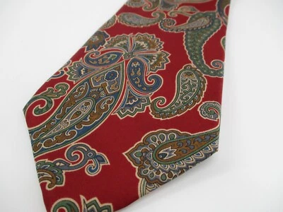 Corbata Cambridge Classic roja cachemir 100 % seda Foto 1 de 4