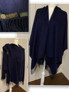 Loro Piana Cashmere 100 Super Large Shawl Cape Poncho - Picture 1 of 9