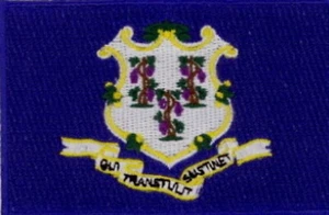Connecticut USA Staatsflagge gestickte Aufnäher 3"x2" zum Aufbügeln - Bild 1 von 1