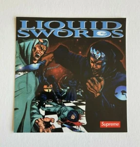 Pegatina Supreme Liquid Swords GZA 100% auténtica temporada FW18 - Imagen 1 de 2