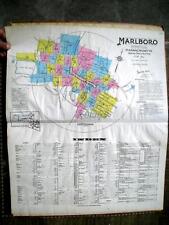 Original 1929 SANBORN Fire Insurance Plat Maps Atlas of MARLBORO MA Frye Boots