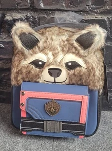 Boxlunch Marvel Bioworld Furry Rocket Raccoon GOTG Mini Backpack NEW WITH TAGS - Picture 1 of 3