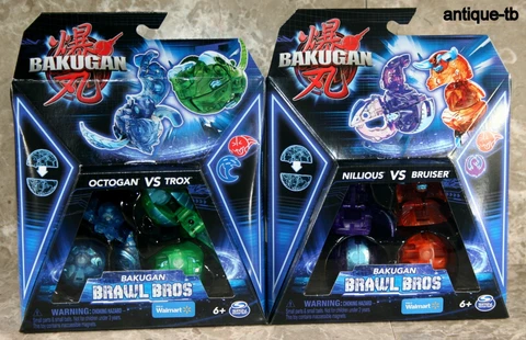 Bakugan Brawl Bros Generation 3 Nillious Vs Bruiser & Octogan Vs Trox Lot New Cover