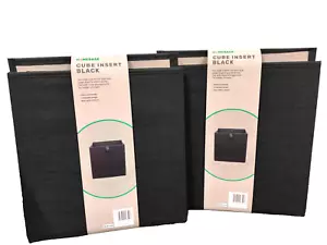 Cube Fabric Insert - Black | Stylish & Practical Storage Solution ( 2 Pack ) - Picture 1 of 4