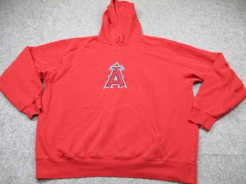 Los Angeles Angels Hoodie Mens 2XL XXL Red MLB Baseball Sweater Sweatshirt Nike Cover