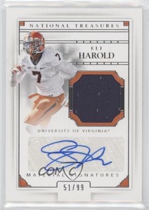2016 National Treasures Collegiate Material Signatures /99 Eli Harold #37 Auto