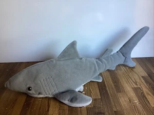 Folktails Folkmanis Shark Great White Fish Learning Full Body Hand Puppet Plush - Picture 1 of 9
