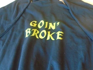 GOIN BROKE da cattle farm hoodie full zip black  2tg cows 2tg horse big and tall - Picture 1 of 10