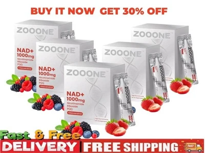 ZOOONE NR1000 -NAD+ Berry Flavor Drink Mix For Skin Aging Support Energy, Focus