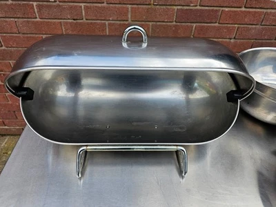 STAINLESS ROLL TOP WESCO TYPE BREADBOY BREAD BIN 43CM X 20CM £30 - Image 1 of 4