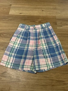 Boys Polo Ralph Lauren Plaid Shorts Blue Pink & Green Size 8 - Picture 1 of 8