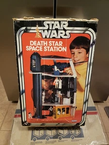 ANH Death Star Playset solo scatola vintage star wars manca patta, macchie sul retro - Foto 1 di 9