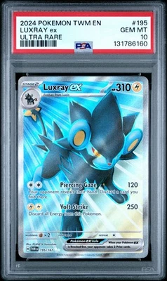 Pokemon TCG Luxray ex 195/167 2024 Twilight Masquerade Ultra Rare Card - PSA 10 - Image 1 of 2