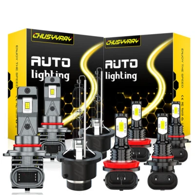 适用于讴歌 ILX 2013 - 2015 8 件前 LED HID 车头灯日间雾灯灯泡 — 第 1/4 张图片