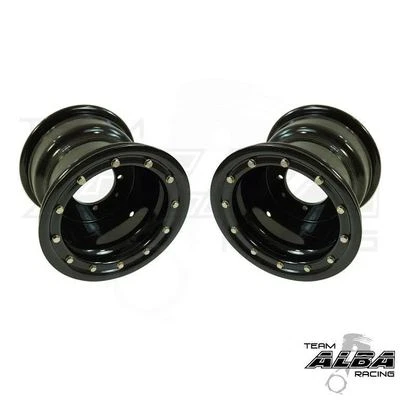 YFZ 450 YFZ 450R  Rear Wheels  Beadlock  9x8  3+5  4/115  Alba Racing  Blk blk - Image 1 of 2