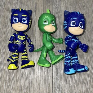 PJ Masks Lote de 6 Figuras de Acción Posables Juguete 4 Catboy’s Gecko Wolffe & Car 3.5” - Imagen 1 de 9