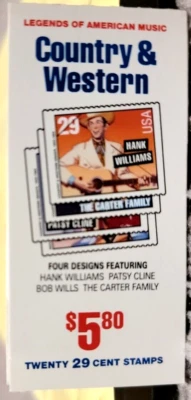 Scott #BK210 (2778a) Country & Western Booklet of 20 Stamps - MNH opened - Image 1 of 3