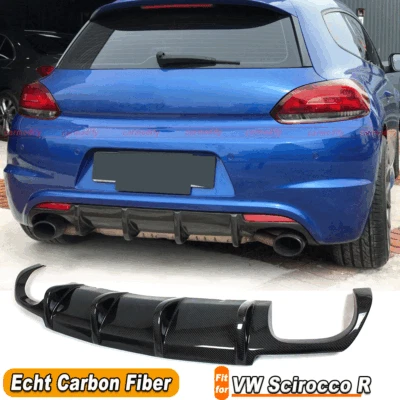 Se adapta a VW Scirocco R 2009-16 difusor de carbono difusor trasero alerón trasero  - Imagen 1 de 4
