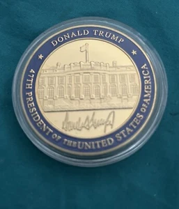 Trump 47th PRESIDENT WHITE HOUSE Signature GOLD CHALLENGE COIN REPUBLICAN GOP - Bild 1 von 19