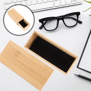 Estuche de madera para gafas Caja de almacenamiento Gafas de sol portátiles Caja de regalo EE. UU. - Imagen 1 de 9