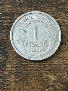 1959 France 1 Franc Actual Coin TK7111* - Picture 1 of 3