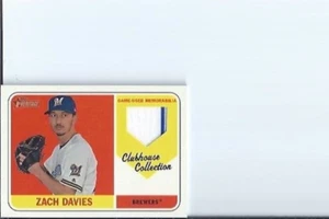 Parche de camiseta de Zach Davies 2018 Topps Heritage Clubhouse Collection - Imagen 1 de 1