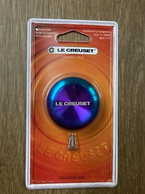 MEDIUM Iridescent LE CREUSET Replacement Knob Stainless Steel Signature CastIron - Image 1 of 4
