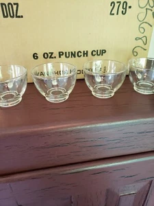 Anchor Hocking #279 Präsenz Klar 6 Unzen Punch/Snack Becher 4er Set - Bild 1 von 16
