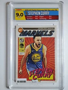 2019 Panini Donruss Stephen Curry #18 NET MARVELS - HGA 9 (with Custom Label) - Picture 1 of 2