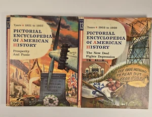 VINTAGE~PICTORIAL ENCYCLOPEDIA OF AMERICAN HISTORY~ VOL 12 & 13 - Imagen 1 de 12