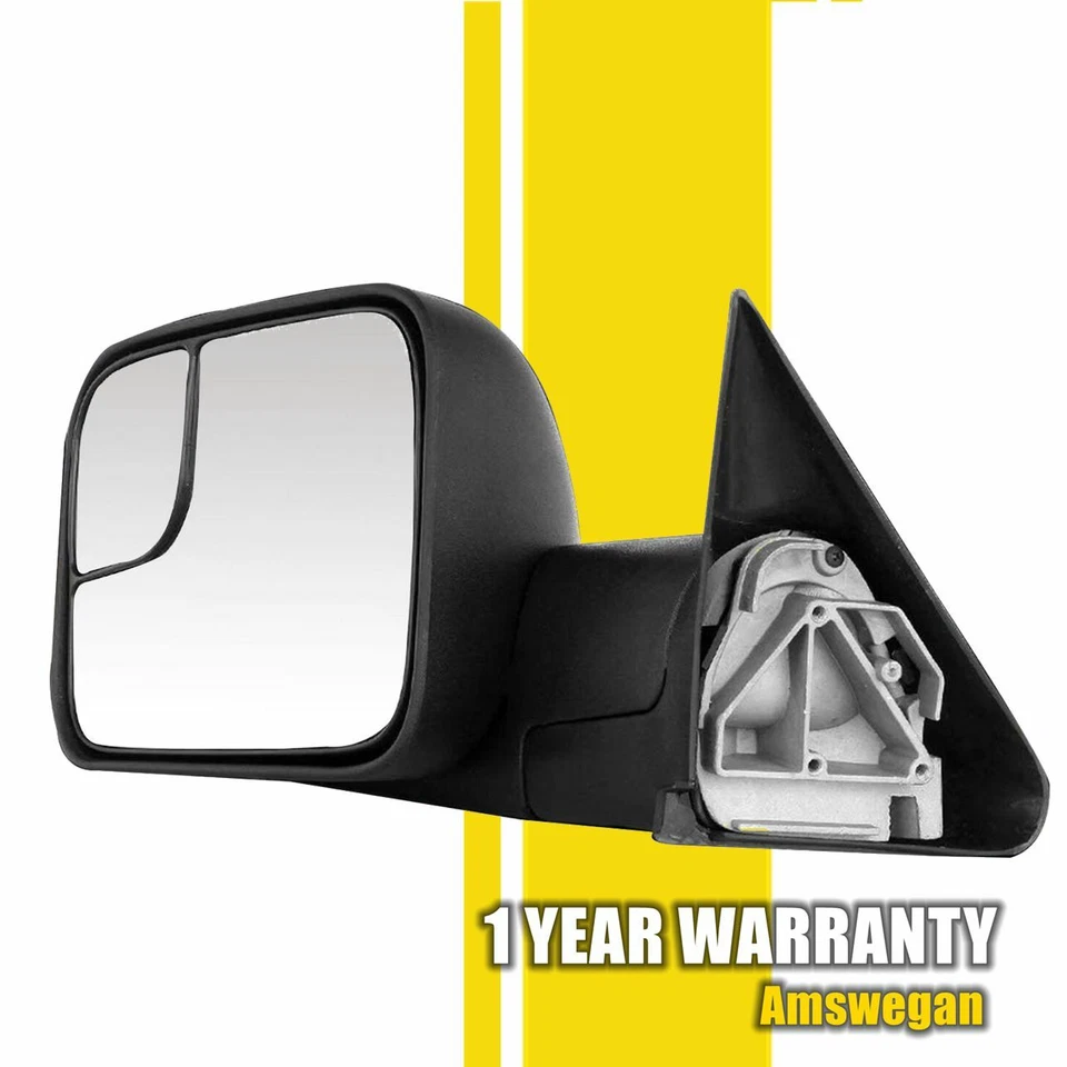 [Izquierda] Espejo retrovisor lateral manual de remolque plegable para camioneta Dodge Ram 1994-02 Foto 1 de 4
