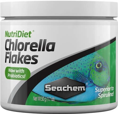Seachem NutriDiet Chlorella Flakes Probiotics 50g Fish Food Tank Aquarium - Image 1 of 1