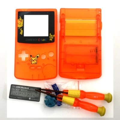 Clear Orange Pikaqiu Limited Housing Shell Case cover For Game Boy Color GBC - Image 1 of 4