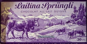 Genuine Antique Early 1900s Lindt & Sprüngli Swiss Milk Chocolate Bar Wrapper - Picture 1 of 6