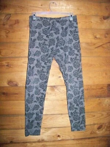 Xhilaration Girls Gray Rose Design Leggings Size Large EUC!!! - Picture 1 of 2