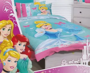 Cinderella Quilt Doona Duvet Cover Set Disney Princess Bedding Girls Toy Kids - Foto 1 di 1