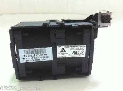 HP Hewlett Packard, Delta 654752-001, 667882-001, GFM0412SS Cooling Fan Assembly - Image 1 of 4