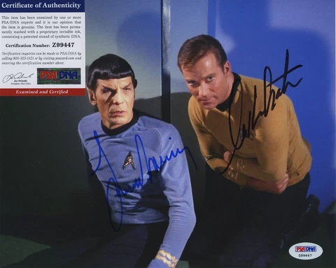 WILLIAM SHATNER & LEONARD NIMOY STAR TREK SIGNED  PSA/DNA PHOTO Z99447 Cover