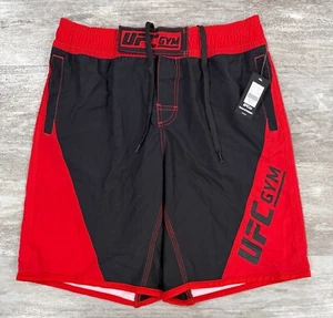 NEW UFC Gym Kick Boxing Martial Arts Adult Fight Shorts Mens Medium Black Red - Picture 1 of 6