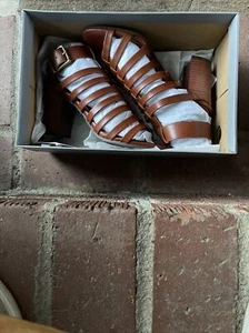 Vionic Womens Perk Sami Brown Ankle Strap Heels Size 7 -pre Loved - Picture 1 of 8