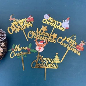 Frohe Weihnachten Tortenaufleger Xmas Cupcake Bild Auswahl Deko Santa Rudolph - Bild 1 von 15