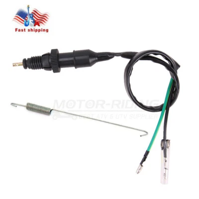 Interruptor de luz de freno trasero universal para motocicleta con resorte para Honda Yamaha Foto 1 de 4