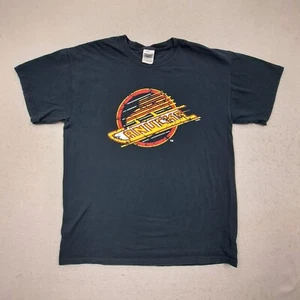 Vancouver Canucks T-Shirt Men Large Black Flying Skate Graphic Retro Logo - Picture 1 of 11