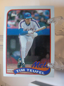 1989 Topps Baseball Card   #9 - Tim Teufel - New York Mets   (14356)